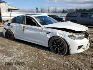 2020 BMW M5 Competition with VIN WBSJF0C08LB449068, listed as a Copart auction lot 86989984 with 0 mi miles and Salvage Title. Bid and sale history available at carsss.com. Image 4.