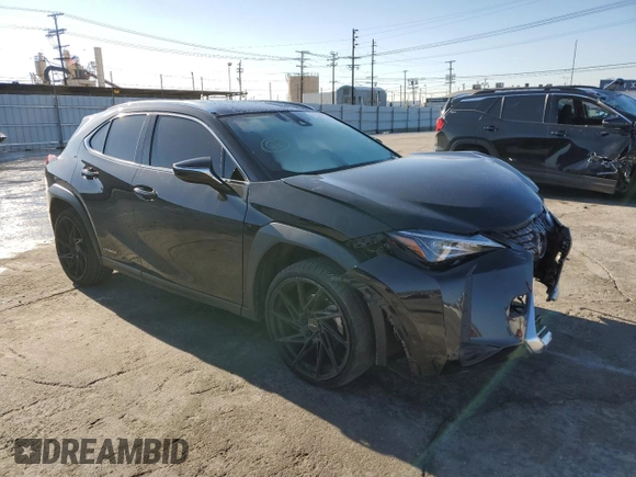 2020 Lexus UX with VIN JTHX9JBH9L2035687, listed as a Copart auction lot 71314652 with 43,542 mi miles. Bid and sale history available at carsss.com. Image 4.