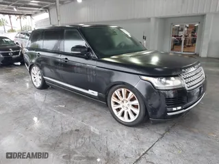 2015 Land Rover Range Rover Supercharged with VIN SALGS3TF4FA214673, listed as a IAAI auction lot 41753240 with 61,450 mi miles. Bid and sale history available at carsss.com. Image 1.