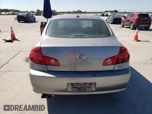 2006 Infiniti G35 with VIN JNKCV51EX6M518347, listed as a Copart auction lot 72001394 with 242,188 mi miles and Salvage Title. Bid and sale history available at DreamBid. Image 6.