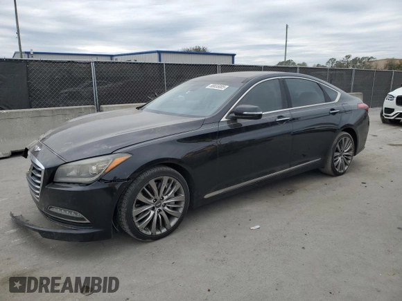 2017 Genesis G80 Ultimate with VIN KMHGN4JF5HU173281, listed as a Copart auction lot 88655005 with 188,294 mi miles and Salvage Title. Bid and sale history available at DreamBid. Image 1.