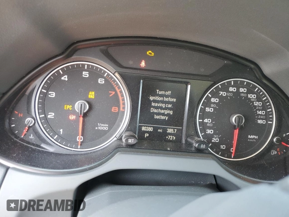 2013 Audi Q5 Premium Plus with VIN WA1LFAFPXDA094971, listed as a Copart auction lot 53179055 with 80,380 mi miles and Salvage Title. Bid and sale history available at carsss.com. Image 9.