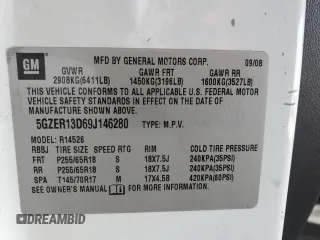 2009 Saturn Outlook XE z VIN 5GZER13D69J146280, wystawiony jako Copart lot #54627755 z przebiegiem 245 493 mil mil oraz Tytuł czysty. Historia ofert i sprzedaży dostępna na DreamBid. Obrazek 13.