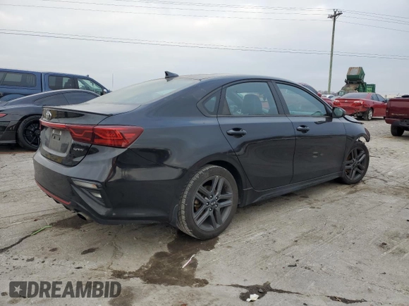 2021 Kia Forte GT-Line with VIN 3KPF34AD6ME297508, listed as a Copart auction lot 85297774 with 93,191 mi miles and Salvage Title. Bid and sale history available at carsss.com. Image 3.
