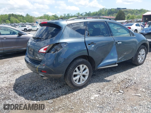 2012 Nissan Murano SV with VIN JN8AZ1MW5CW208914, listed as a IAAI auction lot 42107691 with 143,881 mi miles and . Bid and sale history available at carsss.com. Image 4.