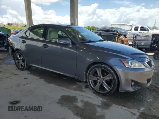 2013 Lexus IS 250 with VIN JTHBF5C26D5189164, listed as a Copart auction lot 61535915 with 103,277 mi miles and Salvage title. Bid and sale history available at DreamBid. Image 4.