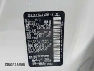 2014 Nissan Quest S with VIN JN8AE2KP4E9105188, listed as a IAAI auction lot 41691761 with 178,057 mi miles. Bid and sale history available at carsss.com. Image 9.