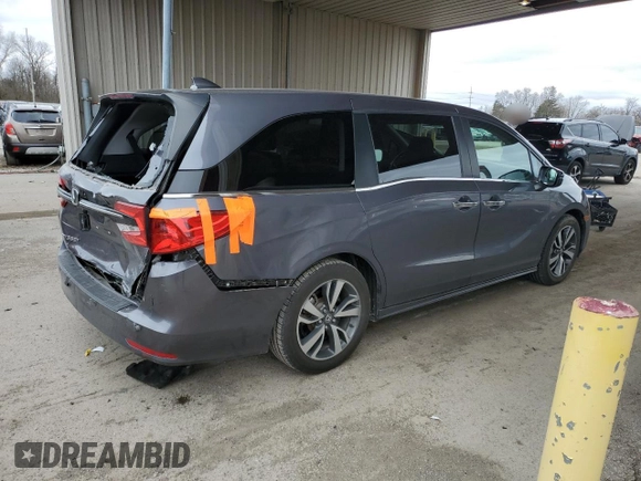 2022 Honda Odyssey Touring with VIN 5FNRL6H85NB023052, listed as a Copart auction lot 50884735 with 54,952 mi miles and Salvage Title. Bid and sale history available at DreamBid. Image 3.