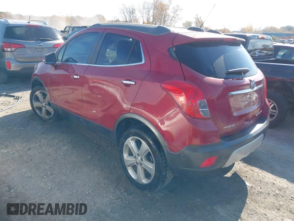 2015 Buick Encore with VIN KL4CJASB8FB263763, listed as a IAAI auction lot 40643355 with 91,215 mi miles. Bid and sale history available at carsss.com. Image 3.