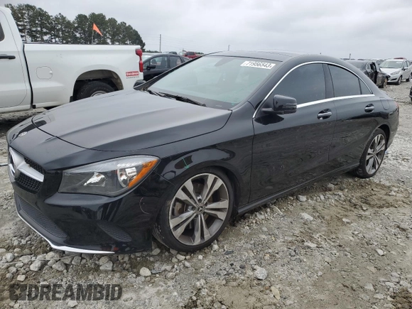 2018 Mercedes-Benz CLA 250 with VIN WDDSJ4GB7JN688187, listed as a Copart auction lot 71956543 with 46,204 mi miles and . Bid and sale history available at DreamBid. Image 1.