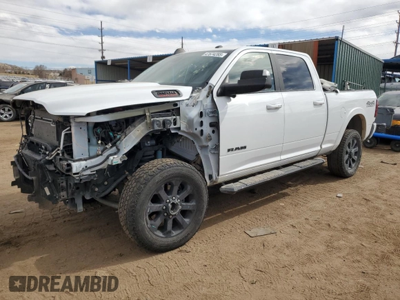 2021 Ram 2500 Laramie with VIN 3C6UR5FL4MG582263, listed as a Copart auction lot 47674285 with 45,615 mi miles and Salvage Title. Bid and sale history available at carsss.com. Image 1.
