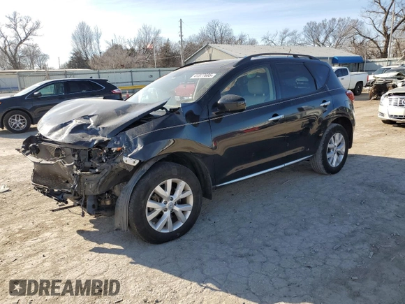 2014 Nissan Murano SL with VIN JN8AZ1MU7EW418559, listed as a Copart auction lot 41577695 with 125,256 mi miles and Salvage Title. Bid and sale history available at carsss.com. Image 1.