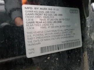 2023 Audi Q3 S line Premium with VIN WA1DECF33P1090295, listed as a Copart auction lot 45247155 with Not provided miles and Salvage title. Bid and sale history available at DreamBid. Image 14.