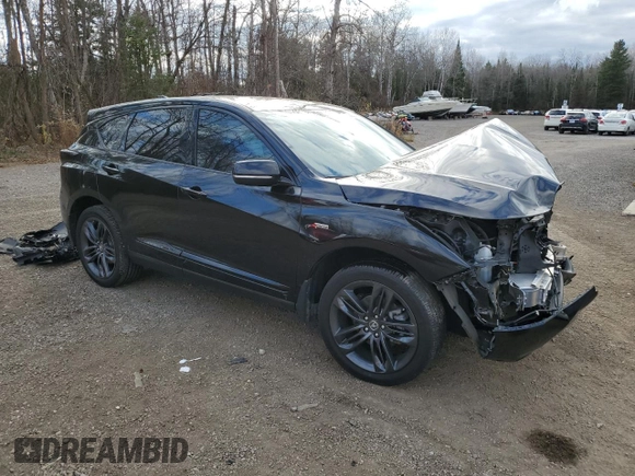 2023 Acura RDX w/A-Spec Package with VIN 5J8TC2H66PL802572, listed as a Copart auction lot 78595754 with Not provided miles and Salvage title. Bid and sale history available at DreamBid. Image 4.