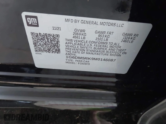 2021 Cadillac CT5 Luxury с VIN 1G6DM5RK9M0146087, выставлен на аукционе IAAI как лот 42567880 с пробегом 51 776 миль миль и . История ставок и продаж доступна на DreamBid. Изображение 9.
