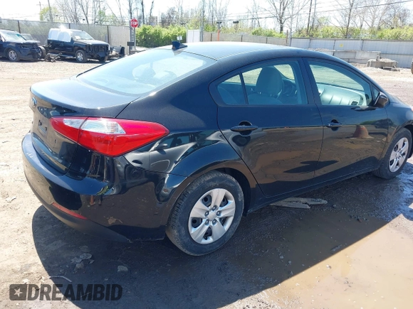 2015 Kia Forte LX with VIN KNAFK4A63F5419614, listed as a IAAI auction lot 42046799 with 117,596 mi miles. Bid and sale history available at carsss.com. Image 4.