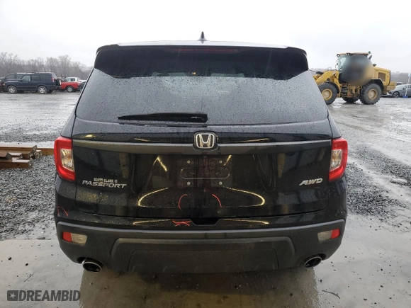 2021 Honda Passport EX-L with VIN 5FNYF8H56MB032927, listed as a Copart auction lot 45154915 with 69,771 mi miles and Salvage Title. Bid and sale history available at carsss.com. Image 6.