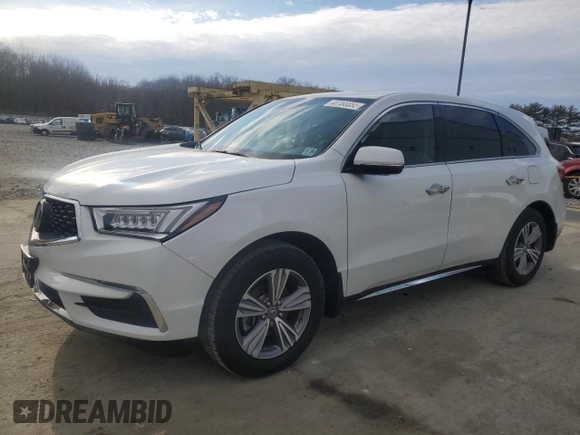 2020 Acura MDX with VIN 5J8YD4H38LL051215, listed as a Copart auction lot 46155855 with 29,984 mi miles and Salvage Title. Bid and sale history available at carsss.com. Image 1.