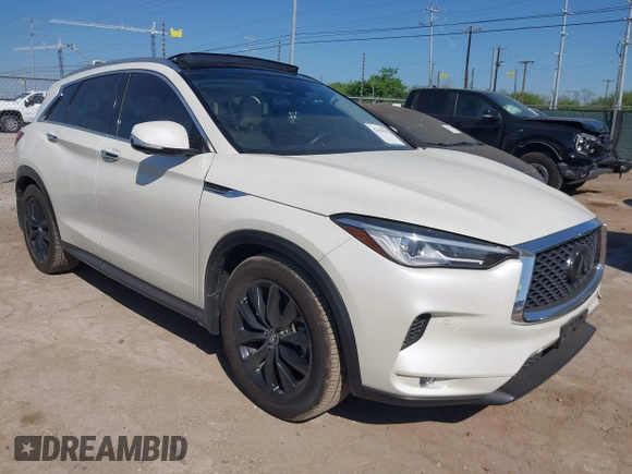 2019 Infiniti QX50 Essential with VIN 3PCAJ5M14KF119529, listed as a IAAI auction lot 42029337 with 88,844 mi miles and . Bid and sale history available at DreamBid. Image 1.