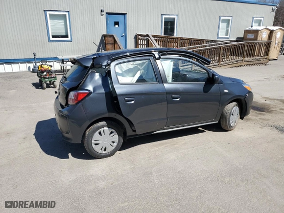 2024 Mitsubishi Mirage ES with VIN ML32AUHJXRH024835, listed as a Copart auction lot 50891775 with 6,828 mi miles and Salvage Title. Bid and sale history available at carsss.com. Image 3.