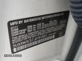 2018 BMW X4 xDrive28i with VIN 5UXXW3C57J0T81691, listed as a Copart auction lot 47047364 with 120,425 mi miles. Bid and sale history available at carsss.com. Image 12.