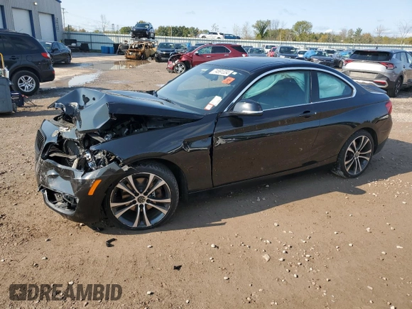 2018 BMW 2 Series 230i xDrive with VIN WBA2J3C57JVA49747, listed as a Copart auction lot 74891334 with Not provided miles and Salvage title. Bid and sale history available at DreamBid. Image 1.