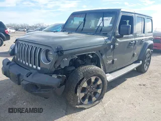 2018 Jeep Wrangler Unlimited Sahara z VIN 1C4HJXEN9JW215890, wystawiony jako IAAI lot #41215063 z przebiegiem 39 567 mil mil oraz . Historia ofert i sprzedaży dostępna na DreamBid. Obrazek 6.