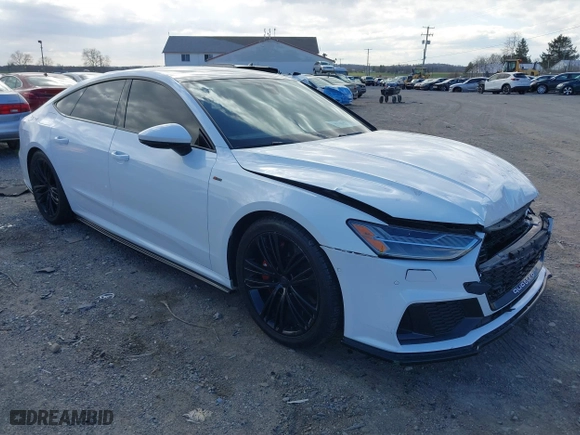 2019 Audi A7 Premium Plus with VIN WAUU2AF27KN116258, listed as a IAAI auction lot 41884777 with 56,871 mi miles. Bid and sale history available at carsss.com. Image 1.