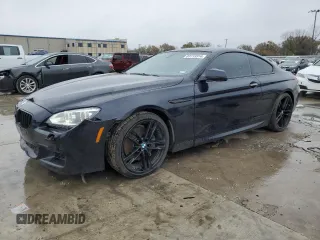 2013 BMW 6 Series 650i with VIN WBAYM9C58DDW20061, listed as a Copart auction lot 83113314 with 75,500 mi miles and Salvage Title. Bid and sale history available at carsss.com. Image 1.