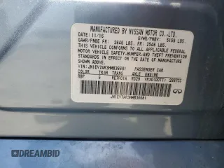 2017 Infiniti Q50 Premium with VIN JN1EV7AR3HM836681, listed as a Copart auction lot 61333735 with 49,857 mi miles and Salvage title. Bid and sale history available at DreamBid. Image 12.