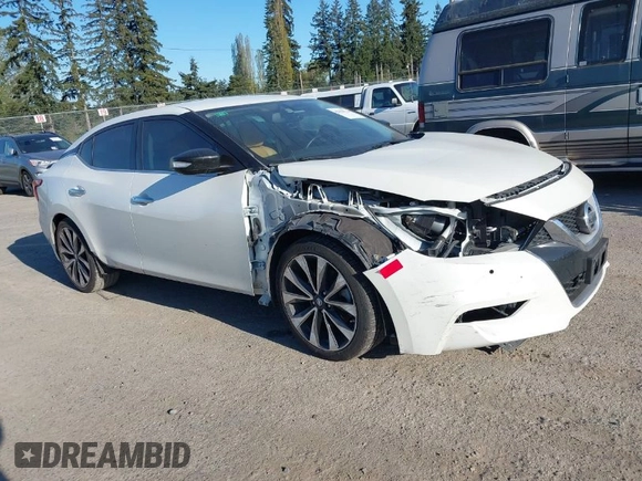 2016 Nissan Maxima SV with VIN 1N4AA6AP9GC377182, listed as a IAAI auction lot 42054766 with 50,433 mi miles and . Bid and sale history available at DreamBid. Image 1.