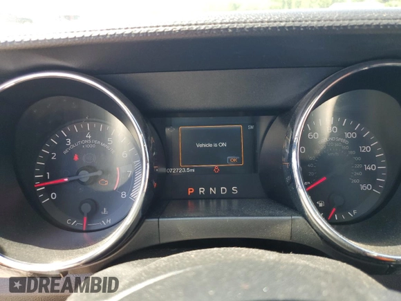 2017 Ford Mustang V6 with VIN 1FA6P8AM2H5340227, listed as a Copart auction lot 66992315 with 72,723 mi miles and Salvage title. Bid and sale history available at DreamBid. Image 9.