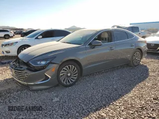 2022 Hyundai Sonata Hybrid SEL with VIN KMHL34JJ4NA052473, listed as a Copart auction lot 86843654 with 48,266 mi miles and Salvage Title. Bid and sale history available at carsss.com. Image 1.