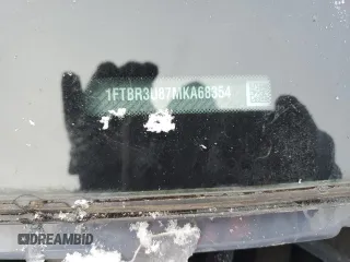 2021 Ford Transit Cargo with VIN 1FTBR3U87MKA68354, listed as a Copart auction lot 44575775 with Not Provided miles and Salvage Title. Bid and sale history available at DreamBid. Image 13.