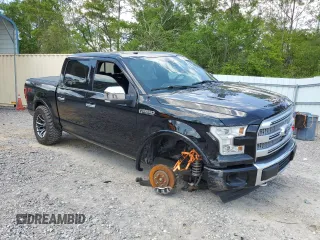 2017 Ford F-150 XL with VIN 1FTEW1EF0HFC80308, listed as a Copart auction lot 52505435 with 95,568 mi miles and Salvage title. Bid and sale history available at DreamBid. Image 4.
