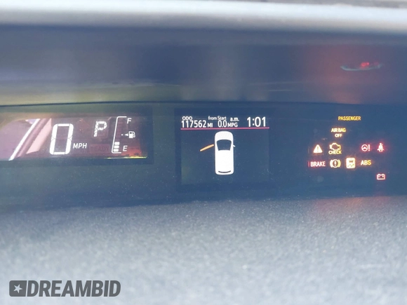 2015 Toyota Prius One with VIN JTDKDTB37F1104297, listed as a IAAI auction lot 41824438 with 117,562 mi miles and . Bid and sale history available at carsss.com. Image 7.