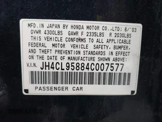 2004 Acura TSX z VIN JH4CL95884C007577, wystawiony jako IAAI lot #42521941 z przebiegiem 148 881 mil mil oraz . Historia ofert i sprzedaży dostępna na DreamBid. Obrazek 9.