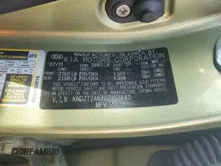 2012 Kia Soul + with VIN KNDJT2A67C7353440, listed as a Copart auction lot 50378265 with 46,719 mi miles and Salvage Title. Bid and sale history available at DreamBid. Image 15.