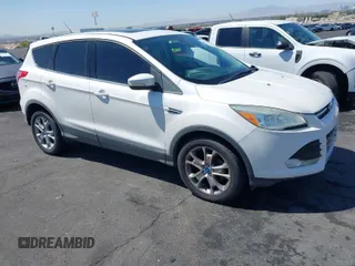 2013 Ford Escape SEL with VIN 1FMCU0HX1DUB99590, listed as a IAAI auction lot 41987910 with 129,954 mi miles. Bid and sale history available at carsss.com. Image 1.