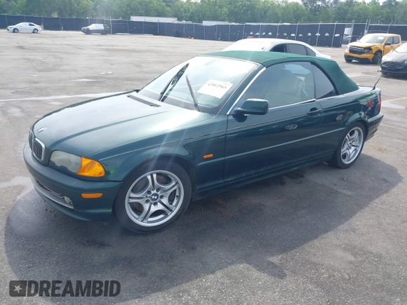 2001 BMW 3 Series 330Ci with VIN WBABS53411JU81299, listed as a IAAI auction lot 42062965 with 202,850 mi miles and . Bid and sale history available at DreamBid. Image 2.