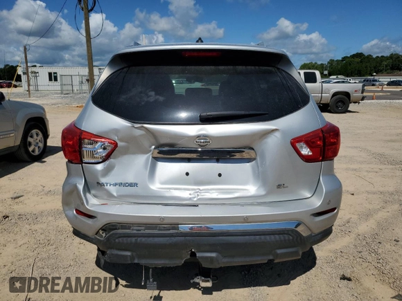 2017 Nissan Pathfinder SV with VIN 5N1DR2MN3HC687473, listed as a Copart auction lot 63376195 with 69,600 mi miles and Salvage title. Bid and sale history available at DreamBid. Image 6.