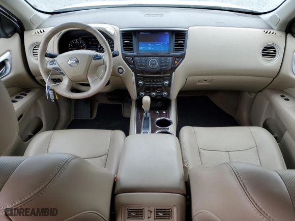 2015 Nissan Pathfinder Platinum with VIN 5N1AR2MMXFC695299, listed as a Copart auction lot 48637975 with 39,666 mi miles and Salvage Title. Bid and sale history available at carsss.com. Image 8.