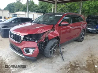 2016 Kia Sorento EX z VIN 5XYPH4A13GG121342, wystawiony jako Copart lot #64197765 z przebiegiem 99 782 mil mil oraz Szkoda całkowita • Salvage title. Historia ofert i sprzedaży dostępna na DreamBid. Obrazek 1.