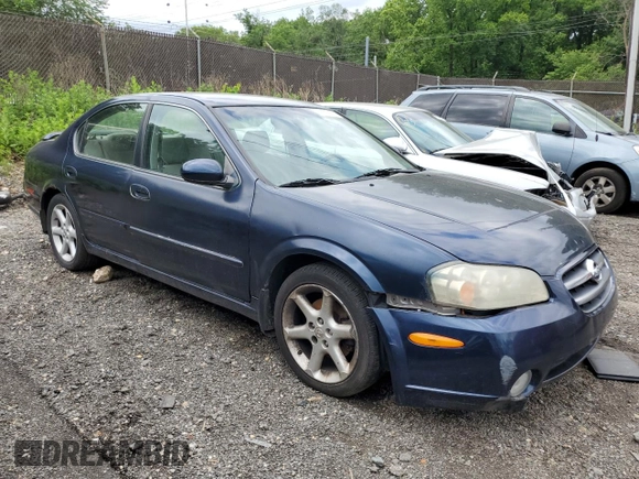 2003 Nissan Maxima SE z VIN JN1DA31D43T502355, wystawiony jako Copart lot #57233745 z przebiegiem 161 005 mil mil oraz Szkoda całkowita • Salvage title. Historia ofert i sprzedaży dostępna na DreamBid. Obrazek 4.
