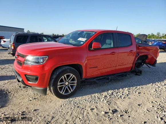 2020 Chevrolet Colorado 2WD Work Truck with VIN 1GCGSBEA2L1207834, listed as a Copart auction lot 52143015 with 46,868 mi miles and Salvage Title. Bid and sale history available at carsss.com. Image 1.