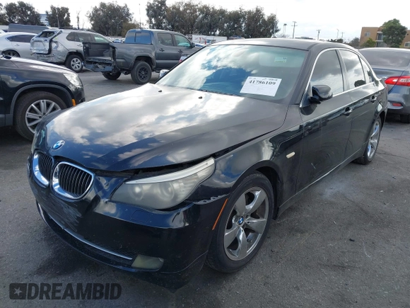 2008 BMW 5 Series 528i with VIN WBANU53548CT16846, listed as a IAAI auction lot 41786109 with Not Provided miles and . Bid and sale history available at carsss.com. Image 2.