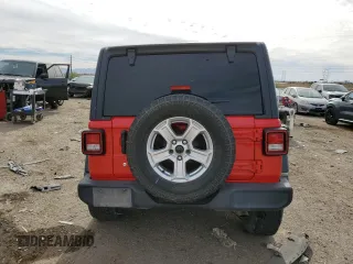 2020 Jeep Wrangler Unlimited Sport S with VIN 1C4HJXDN2LW279810, listed as a Copart auction lot 78827454 with 106,667 mi miles and Salvage title. Bid and sale history available at DreamBid. Image 6.