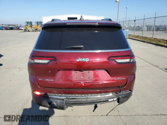 2021 Jeep Grand Cherokee Limited with VIN 1C4RJKBG9M8174778, listed as a Copart auction lot 89353225 with 41,713 mi miles and Salvage Title. Bid and sale history available at DreamBid. Image 6.