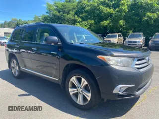 2012 Toyota Highlander Limited with VIN 5TDDK3EH1CS154763, listed as a Copart auction lot 62925725 with 347,686 mi miles and Clean title. Bid and sale history available at DreamBid. Image 1.