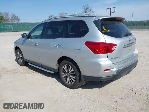2019 Nissan Pathfinder SL with VIN 5N1DR2MN0KC583160, listed as a IAAI auction lot 41811725 with 81,682 mi miles and . Bid and sale history available at DreamBid. Image 3.